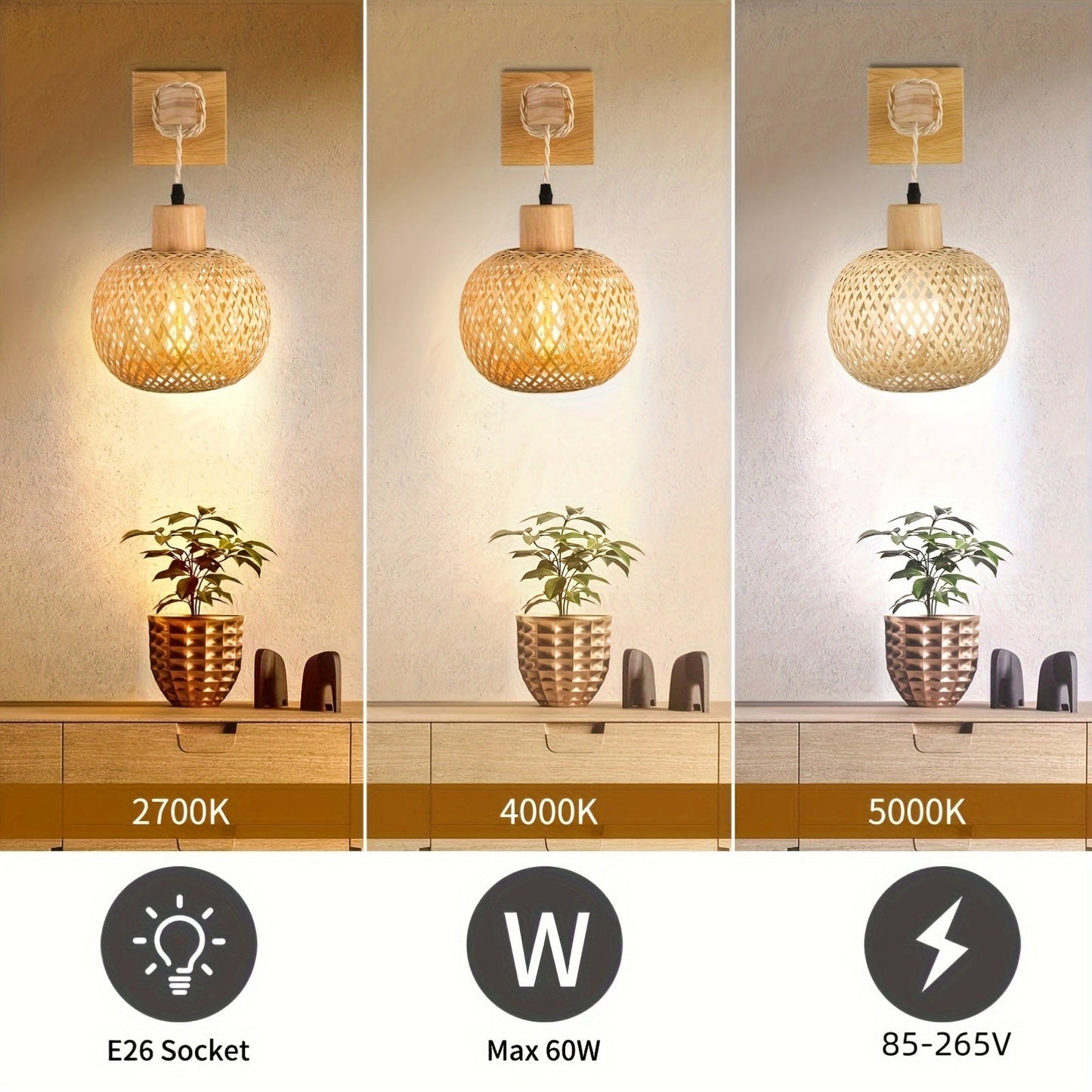Rustic Wooden Wall Sconce