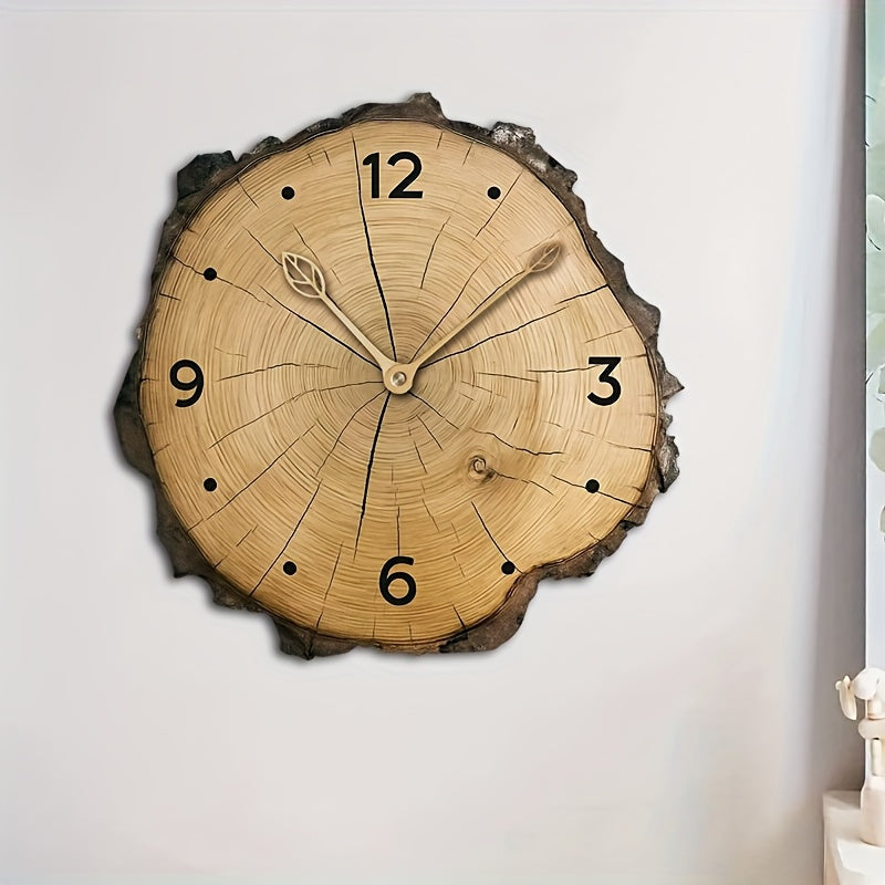 Rustic Wood Slice Wall Clock