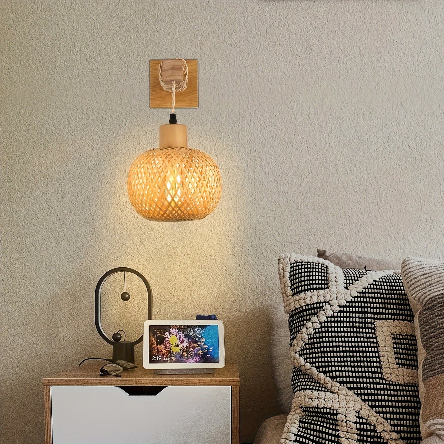 Rustic Wooden Wall Sconce