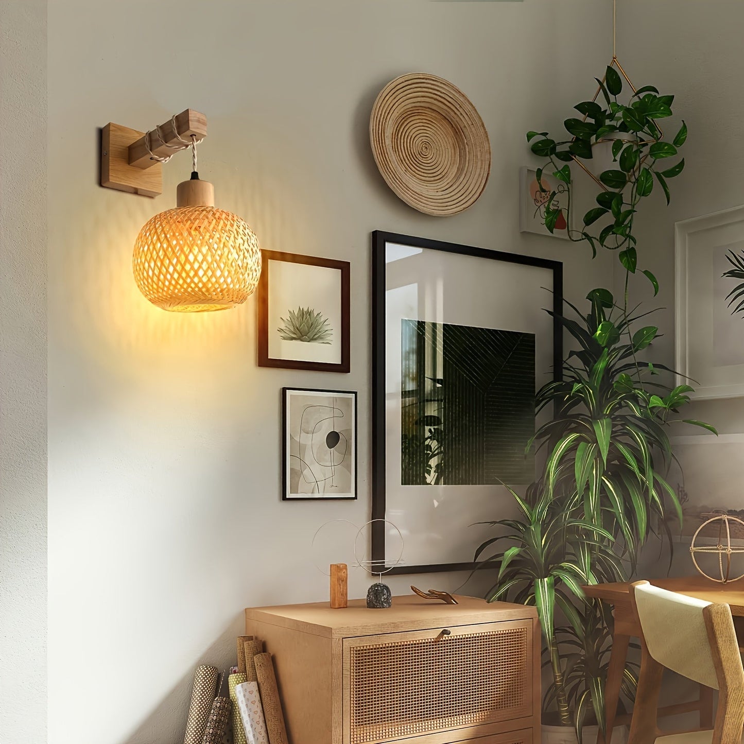 Rustic Wooden Wall Sconce