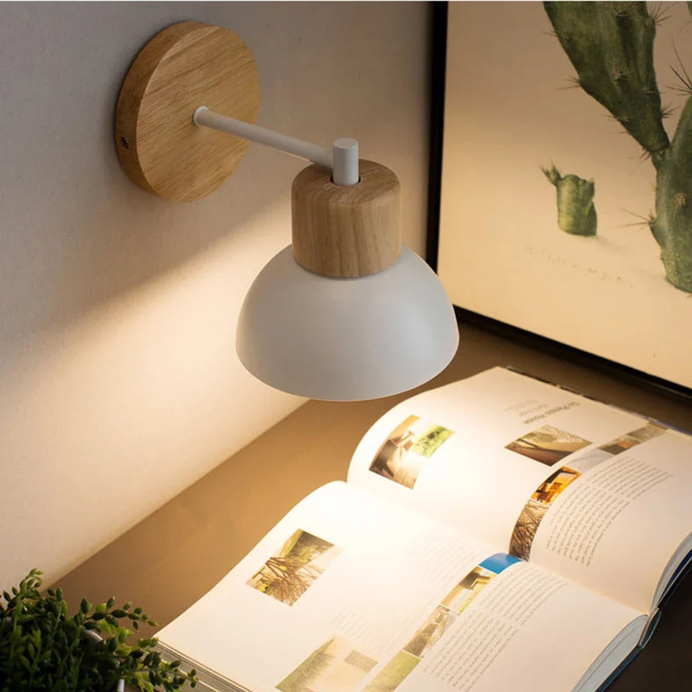 Wood & Metal Wall Lamp