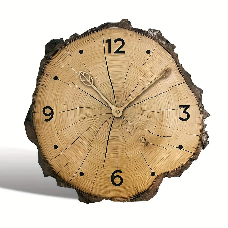 Rustic Wood Slice Wall Clock