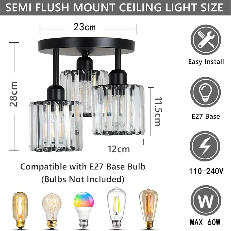 Modern Gold Luxury Crystal Ceiling Light